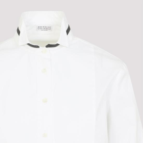 25SS 브루넬로 쿠치넬리 셔츠 M0091MP816 C159 BIANCO WHITE - BRUNELLO CUCINELLI