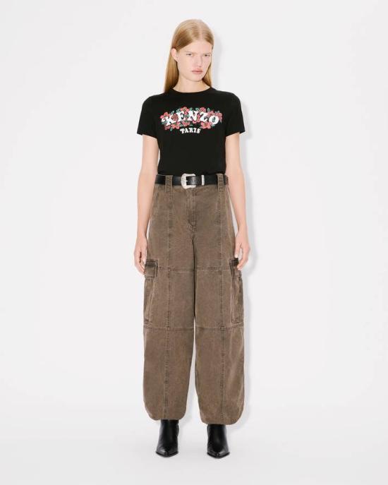 25SS 겐조 반팔 티셔츠 FF52TS1494SO 99J Black - KENZO