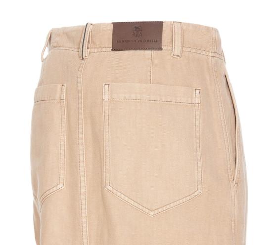 25SS 브루넬로 쿠치넬리 숏 스커트 ML996G3822C2910 Beige - BRUNELLO CUCINELLI