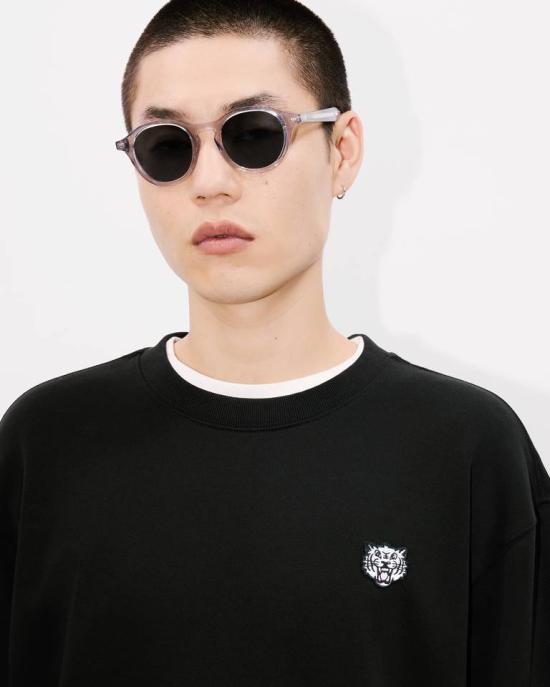 25SS 겐조 긴팔 티셔츠 FF55SW2624MF 99J Black - KENZO