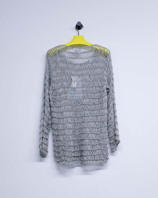  가브리엘라 콜 가먼츠 스웨터 Gabriela Coll Garments No.315 핸드노트 리넨 점퍼 라이트 그레이 - GABRIELA COLL GARMENTS