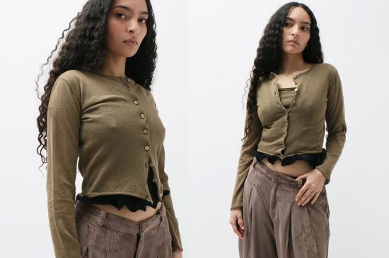  에크하우스 라타 가디건 Eckhaus Latta Branch 베일 카디건 - ECKHAUS LATTA