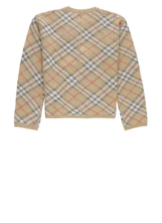 25SS [주니어] 버버리 가디건 8100092 KG5 BETHANE SPKL CHKA2205 Brown - BURBERRY