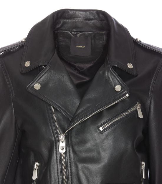 25SS 핑코 바이커 자켓 103897A21LZ99 Black - PINKO