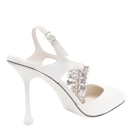 25SS 지미추 힐/펌프스 VERITY 95GKOIVORY CRYSTAL WHITE - JIMMY CHOO