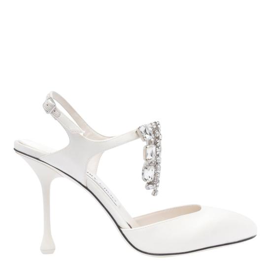 25SS 지미추 힐/펌프스 VERITY 95GKOIVORY CRYSTAL WHITE