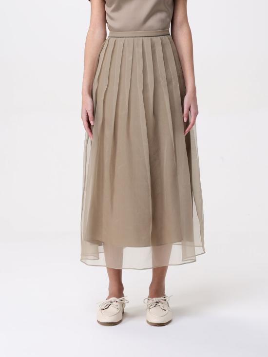 25SS 브루넬로 쿠치넬리 스커트 MF940G3375 C7178 Green