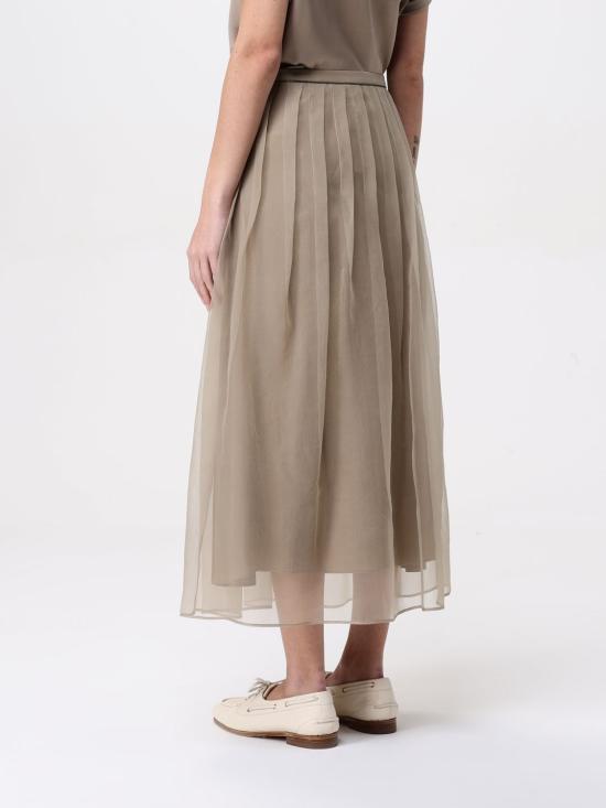 25SS 브루넬로 쿠치넬리 스커트 MF940G3375 C7178 Green - BRUNELLO CUCINELLI