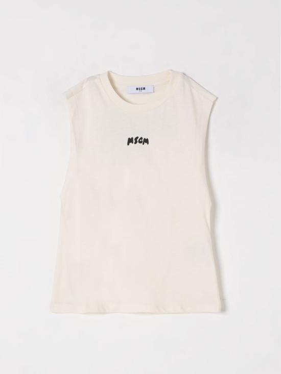 25FW [키즈] 엠에스지엠 티셔츠 S5MSJBTH007 013 Cream