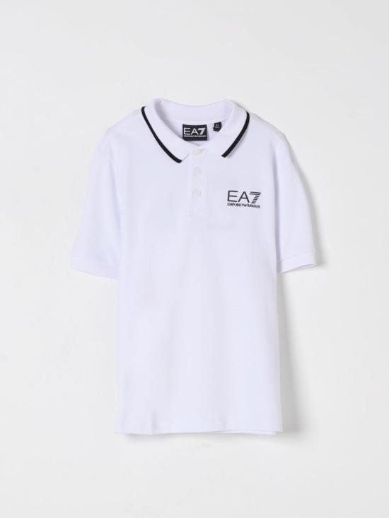 25FW [키즈] 엠포리오 아르마니 폴로 셔츠 7B000023AF12901 U0002 White