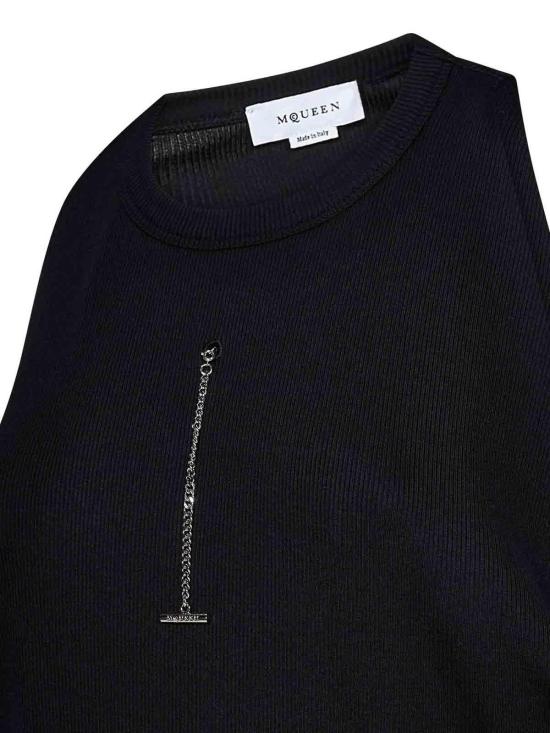  알렉산더 맥퀸 반팔 티셔츠 804191QLADW1000 Black - ALEXANDER MCQUEEN