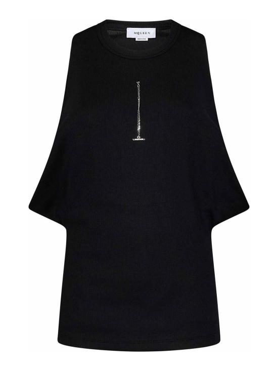  알렉산더 맥퀸 반팔 티셔츠 804191QLADW1000 Black