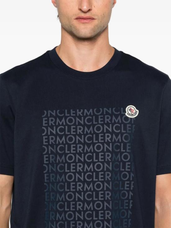  몽클레어 반팔 티셔츠 J20918C0003589AJS navy - MONCLER