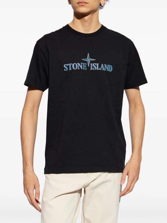  스톤 아일랜드 반팔 티셔츠 81152NS80 black - STONE ISLAND