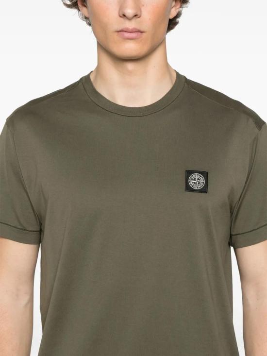  스톤 아일랜드 반팔 티셔츠 K1S152100039S0013 khaki - STONE ISLAND