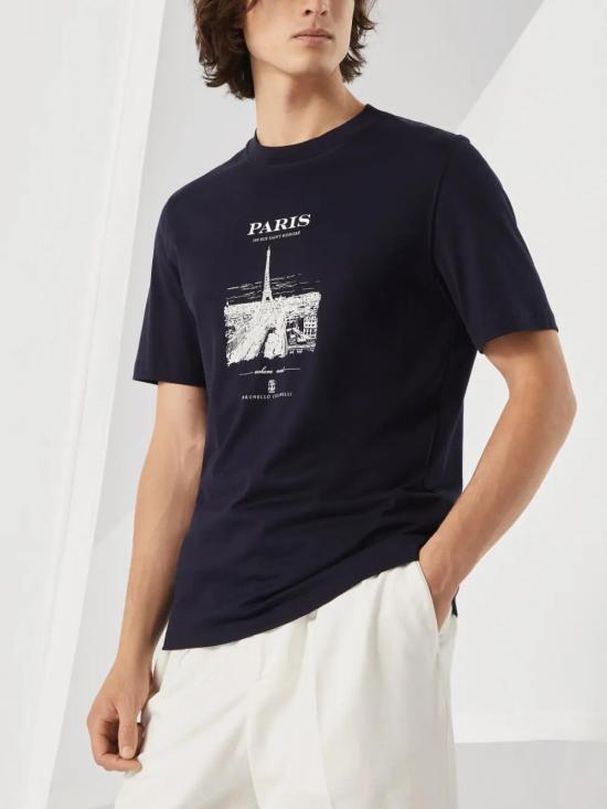  브루넬로 쿠치넬리 반팔 티셔츠 M0B138457C6134 - BRUNELLO CUCINELLI