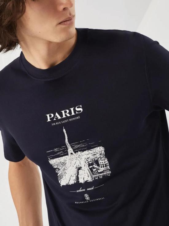  브루넬로 쿠치넬리 반팔 티셔츠 M0B138457C6134 - BRUNELLO CUCINELLI