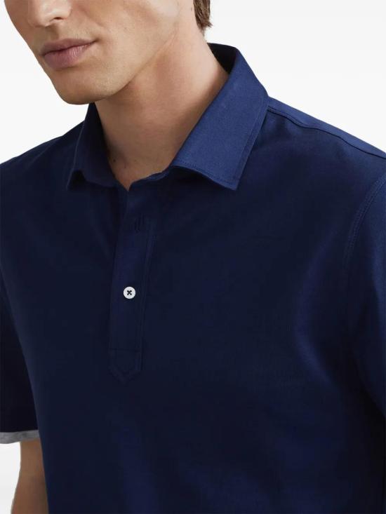  브루넬로 쿠치넬리 폴로 티셔츠 M0B133966CMD03 navy - BRUNELLO CUCINELLI