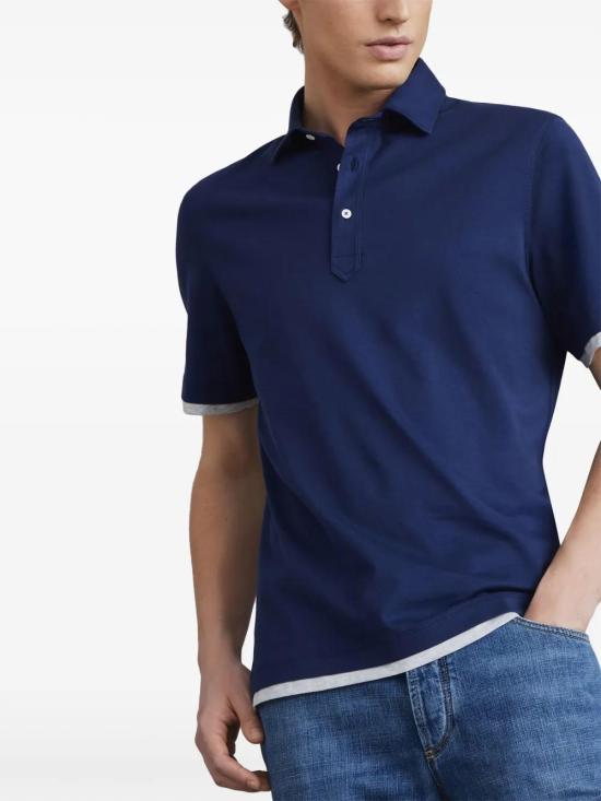  브루넬로 쿠치넬리 폴로 티셔츠 M0B133966CMD03 navy - BRUNELLO CUCINELLI