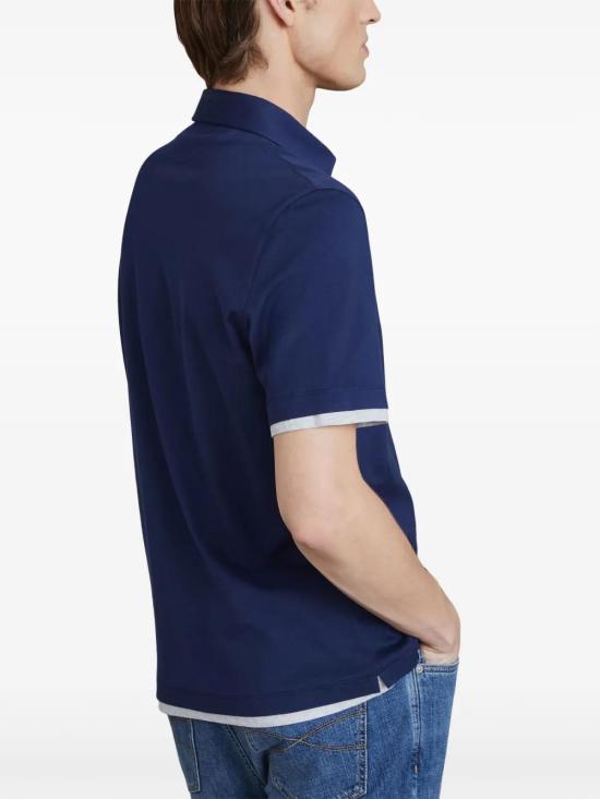 브루넬로 쿠치넬리 폴로 티셔츠 M0B133966CMD03 navy - BRUNELLO CUCINELLI