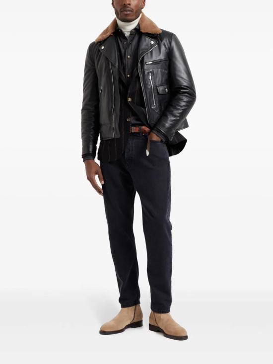  브루넬로 쿠치넬리 바이커 자켓 MPRGG2007C101 - BRUNELLO CUCINELLI