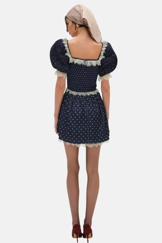  포러브앤레몬스 숏 원피스 포 러브 앤 레몬스 이네스 미니 드레스 네이비 - FOR LOVE & LEMONS