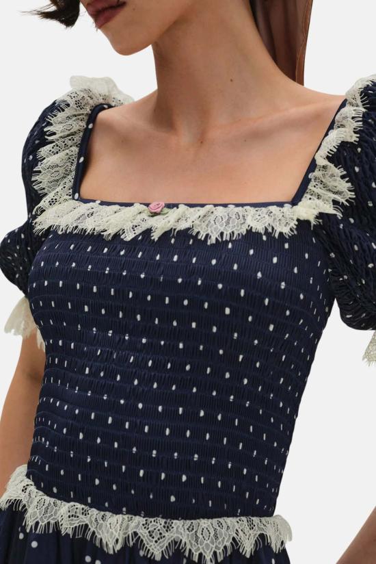  포러브앤레몬스 숏 원피스 CD3579 HO24 NAVY AS SHOWN - FOR LOVE & LEMONS