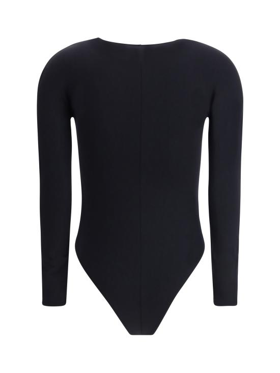 25FW 월포드 바디수트 티셔츠 79291 7005 BLACK - WOLFORD