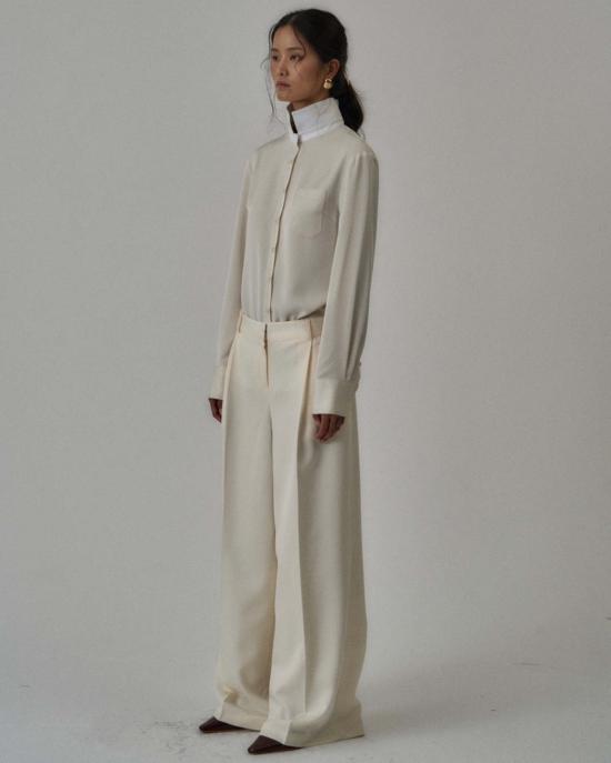  더 엔케이씨 스토어 후드 티셔츠 Nkc스토어 샌더스 버튼업 크림 - The NKC Store