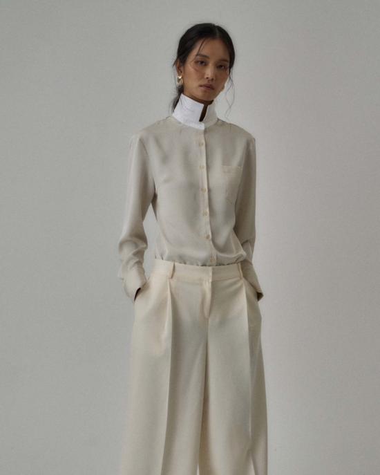  더 엔케이씨 스토어 후드 티셔츠 Nkc스토어 샌더스 버튼업 크림 - The NKC Store