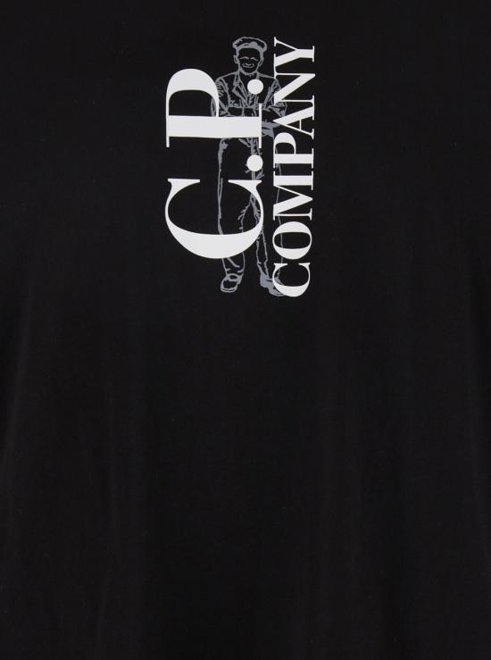 25SS 씨피 컴퍼니 반팔 티셔츠 18CMTS138A005100W999 BLACK DOM - C.P. COMPANY