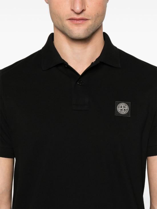 25SS 스톤 아일랜드 폴로 티셔츠 K1S1522002SCS0017V0029 BLACK DOM - STONE ISLAND