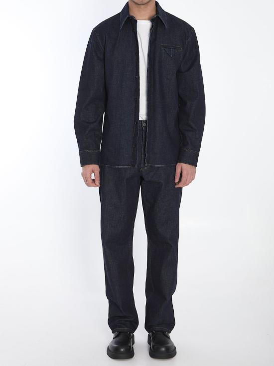  보테가베네타 긴팔 셔츠 813523 V0W20 4245 DENIM DOM - BOTTEGA VENETA