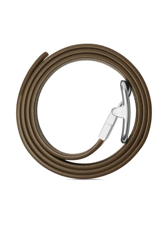 25FW 버버리 리버시블 B 버클 체크 레더 벨트 8092046 SAND MILITARY SILVER DOM - BURBERRY