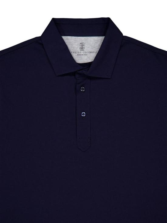  브루넬로 쿠치넬리 코튼 저지 폴로 M0B133936 C6134 DOM - BRUNELLO CUCINELLI