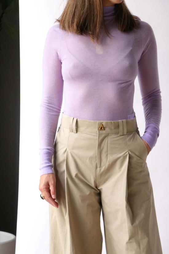  ÁERON 풀오버 Áeron Eriq 캐시미어 터틀넥 라일락