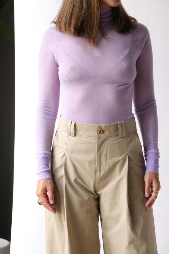  ÁERON 풀오버 Áeron Eriq 캐시미어 터틀넥 라일락 - OTHER BRANDS