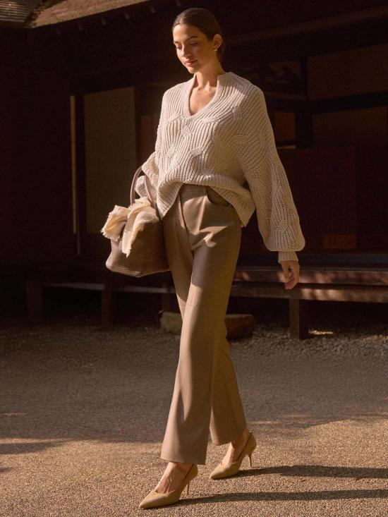  브로슈 워커 크롭 팬츠 브로셔 워커 라라 비건 레더 팬츠 블루메 - BROCHU WALKER