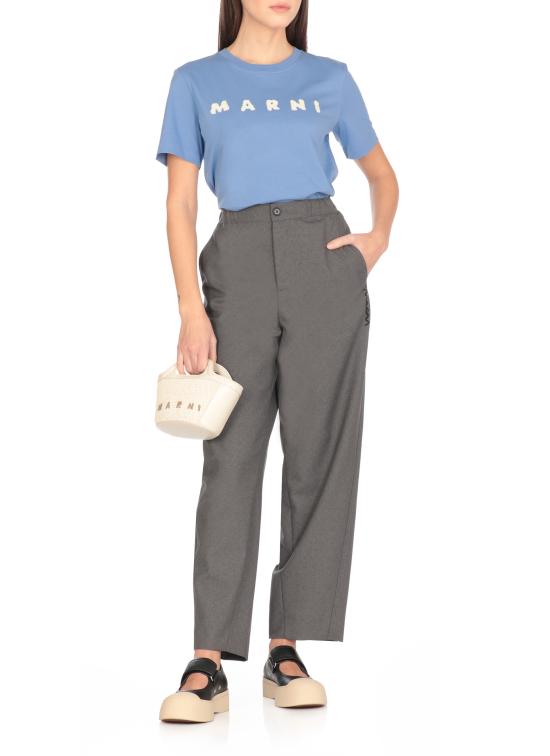 25SS 마르니 반팔 티셔츠 THJE0293P8 USCX42SLB26 Blue - MARNI