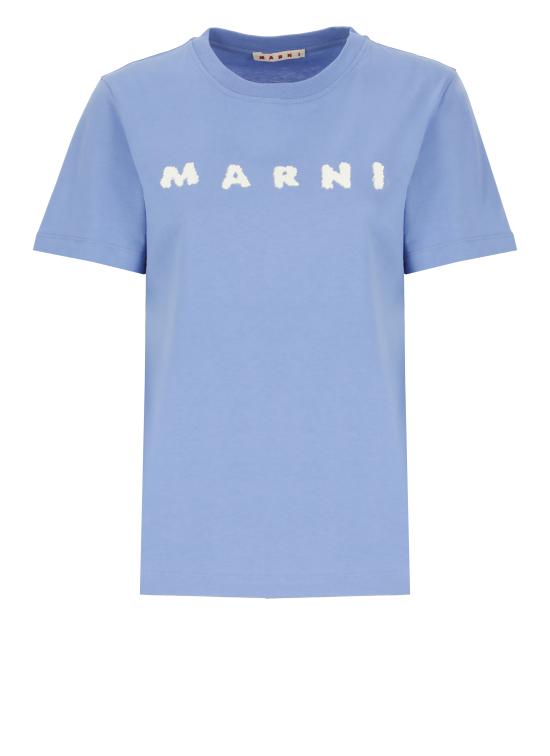 25SS 마르니 반팔 티셔츠 THJE0293P8 USCX42SLB26 Blue