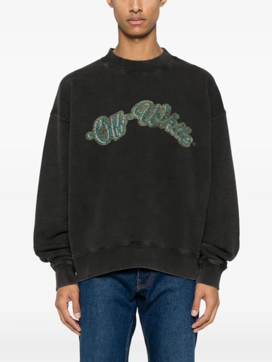  오프화이트 긴팔 티셔츠 OMBA054S24FLE0111055 black - OFF WHITE