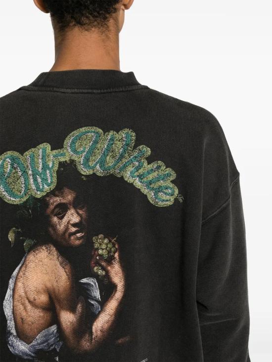  오프화이트 긴팔 티셔츠 OMBA054S24FLE0111055 black - OFF WHITE