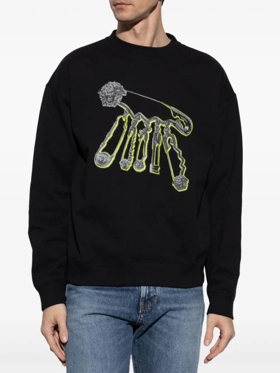  베르사체 긴팔 티셔츠 10139691A13540 black - VERSACE