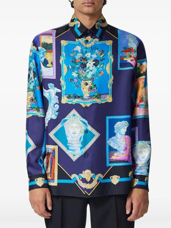  베르사체 긴팔 셔츠 10194381A12995 ocean - VERSACE