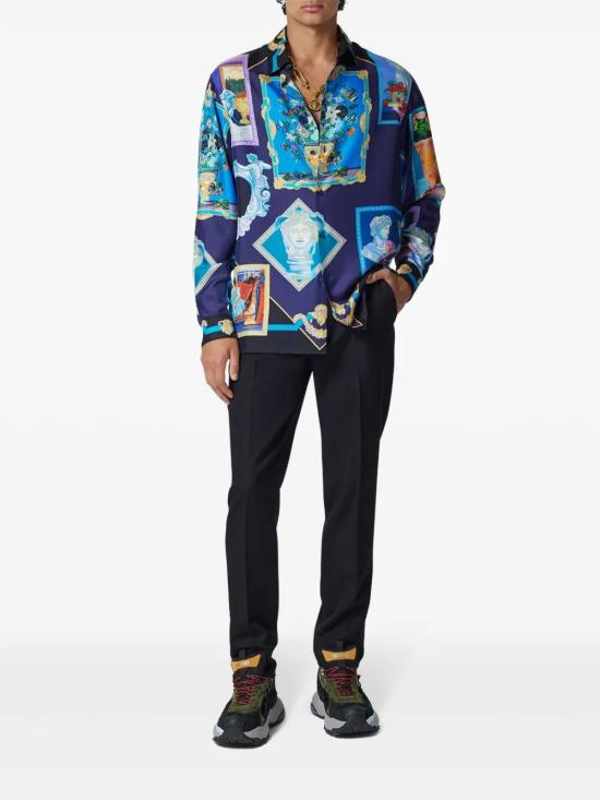  베르사체 긴팔 셔츠 10194381A12995 ocean - VERSACE