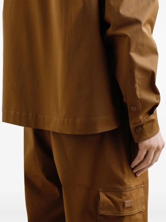  돌체앤가바나 긴팔 셔츠 G5MM6TFUFLL brown - DOLCE & GABBANA