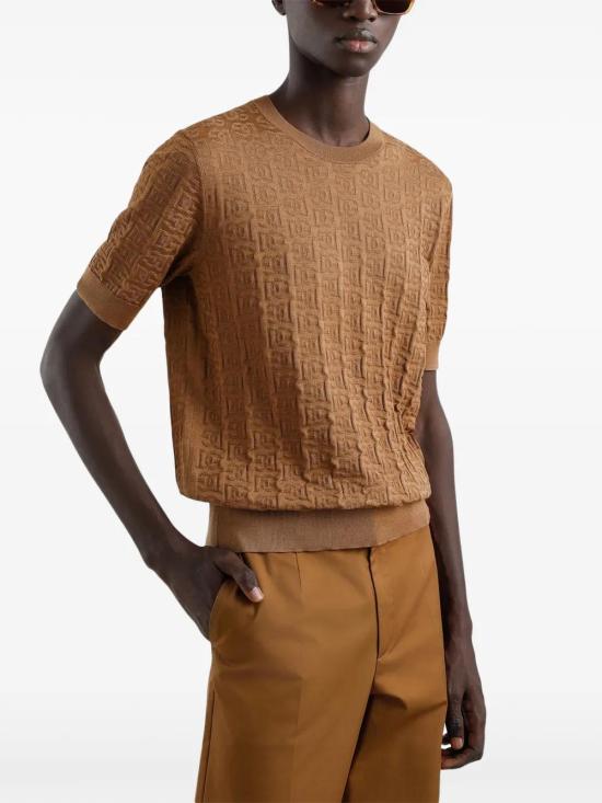  돌체앤가바나 반팔 티셔츠 GXX03TJBSKE camel - DOLCE & GABBANA