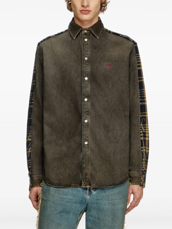  디젤 셔츠 P01488007BL brown - DIESEL