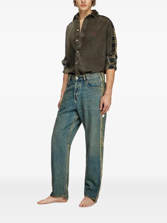  디젤 셔츠 P01488007BL brown - DIESEL