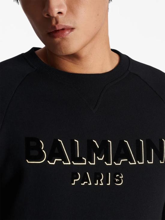  발망 긴팔 티셔츠 CH1JQ005BB99 black - BALMAIN